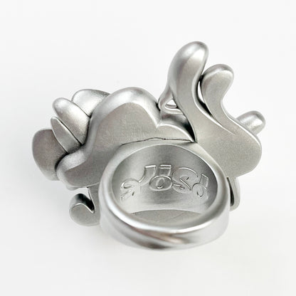 (Made-to-Order) Silver Necrofloria Suki Ring