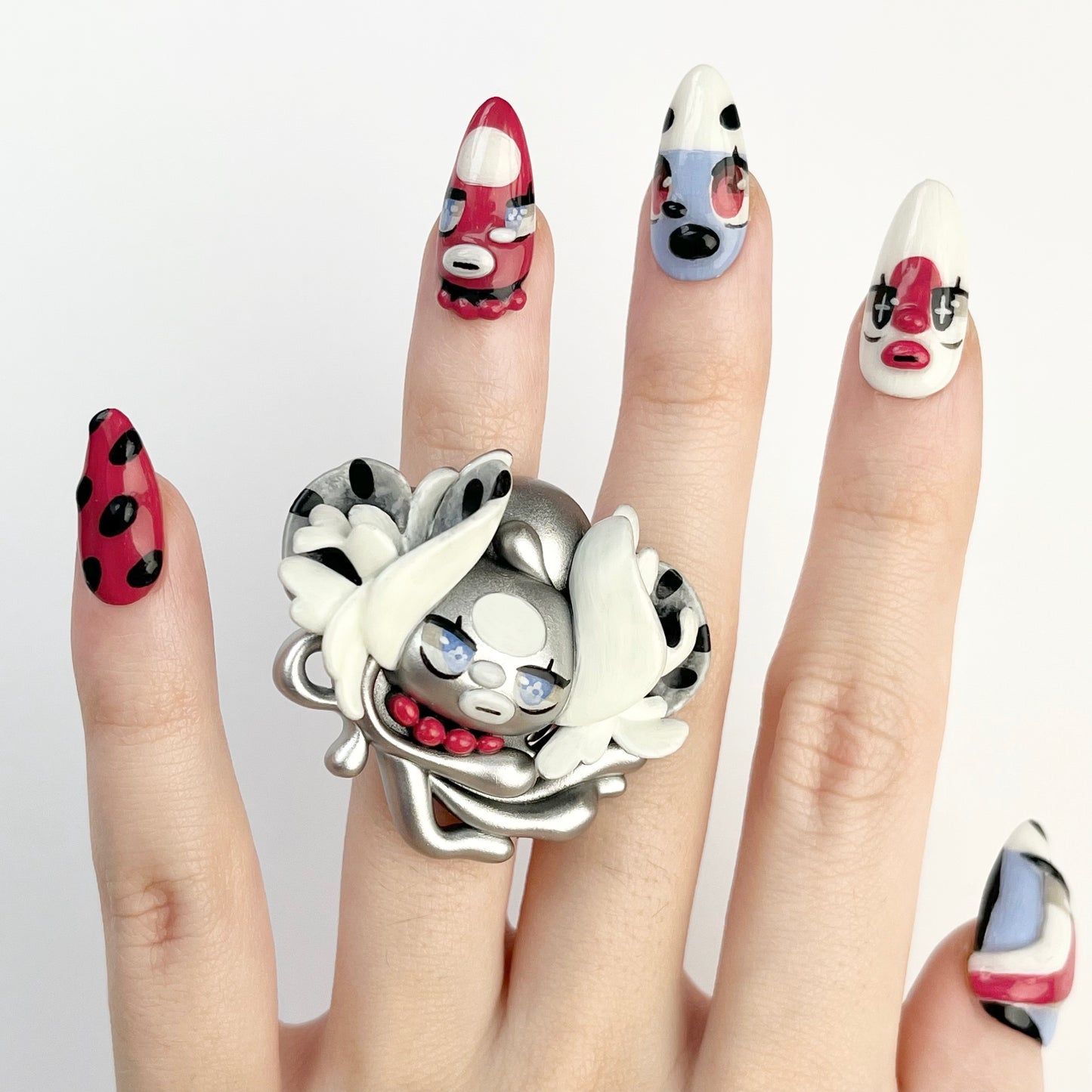 (Made-to-Order) Silver Necrofloria Yumi Ring