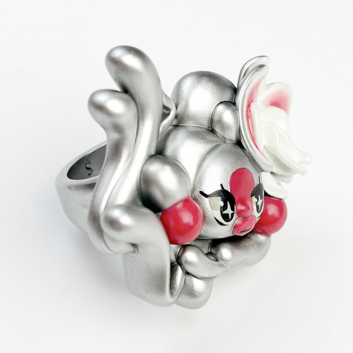 (Made-to-Order) Silver Necrofloria Suki Ring