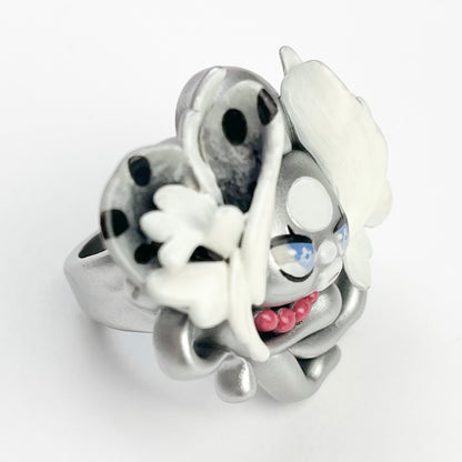 (Made-to-Order) Silver Necrofloria Yumi Ring